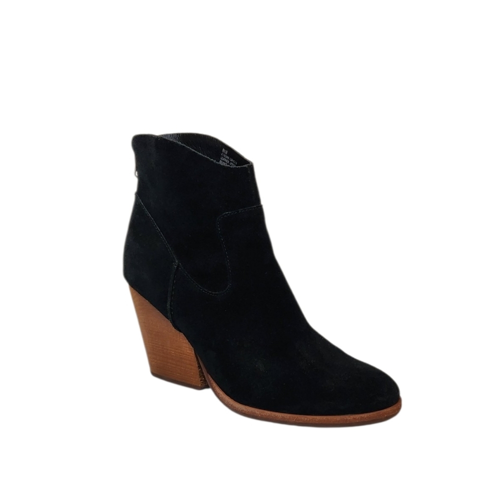 Kork Ease Lapra Black Suede Heeled Ankle Boots Size 8.5M